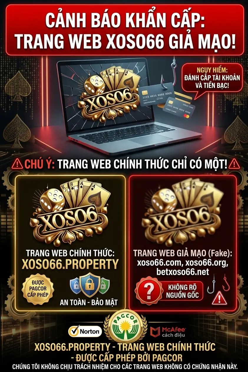 Hình ảnh bằng chứng cảnh báo: Trang web XOSO66 giả mạo!